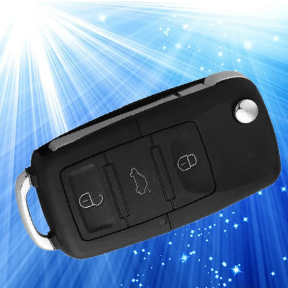 

Dewtreetali 3 button Folding Car Remote Flip Key Shell Case Fob For VW Passat Polo Golf Touran Bora Ibiza Leon Octavia Fabia