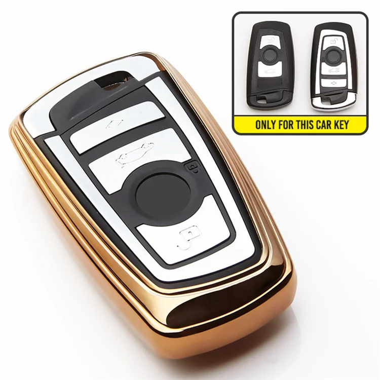 TPU чехол для автомобиля чехол для BMW E34 E90 E60 E36 M3 M4 M5 520 525 118i 320i F10 F20 F30 F31 F34 F48 F46 F07 1, 3, 4, 5, 6, 7X5 серии - Название цвета: gold only case