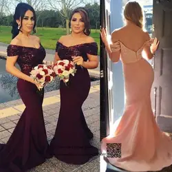 Халат Demoiselle d'honneur Коралловые Цветные бордовые платья для подружки невесты длинное сексуальное свадебное платье для гостей 2017 с открытыми