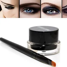 Черный водостойкий крем-подводка для глаз Make Up beauty Comestics стойкая гелевая подводка для глаз инструменты для макияжа теней с кистью