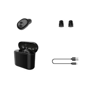 

Single Bluetooth 4.2 headset Wireless Mini Invisible Earpiece In-ear Bluetooth Earbud with Mic Portable Business Earphone