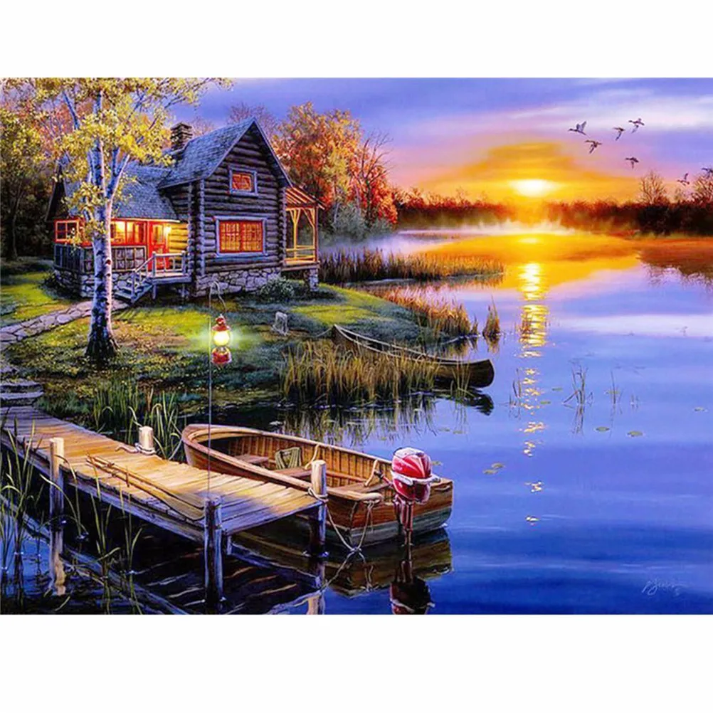 5D DIY Diamond Painting Cross Stitch Full Square Diamond Embroidery Painting Needlework Rhinestone Crafts Home Wall Decor