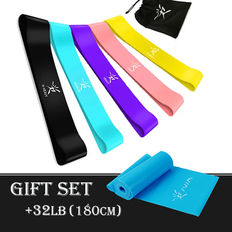 Elastic Resistance Bands Set Workout Rubber Loop Gum For font b Fitness b font Gym Strength