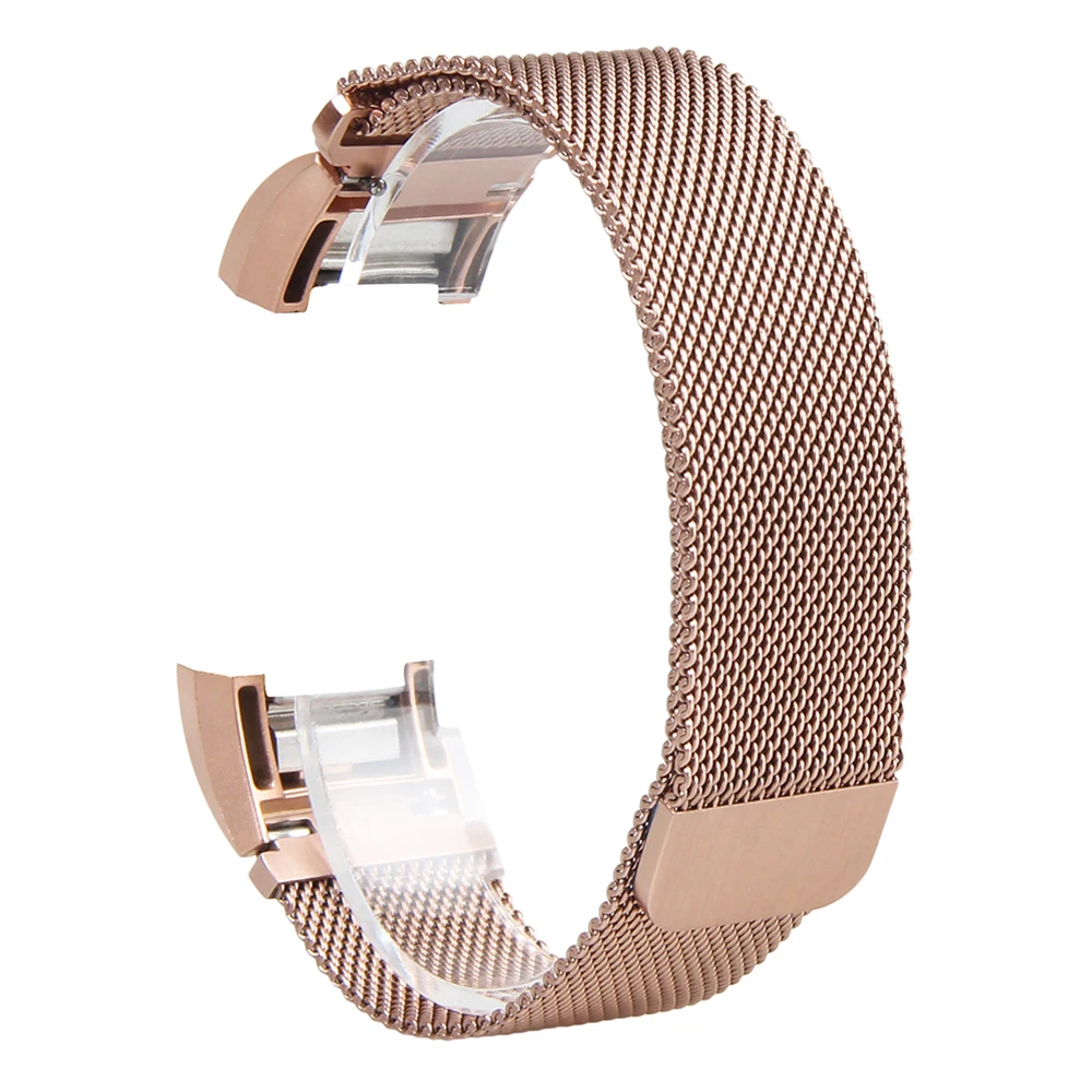 

Rose Gold Metal Band for Fitbit Charge 2 Milanese Stainless Steel Adjustable Replacement wrist Band For Fitbit Charge 2 Straps