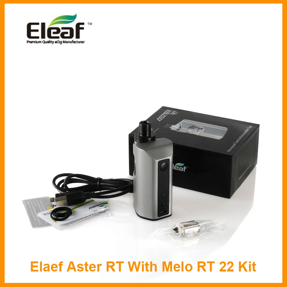 Prix pour 100% d'origine eleaf aster rt avec melo rt 22 kit avec 4400 mah batterie et 3.8 ml Melo RT 22 Réservoir 100 W Aster RT starter kit vaporisateur Prix pour 100% d'origine eleaf aster rt avec melo rt 22 kit avec 4400 mah batterie et 3.8 ml Melo RT 22 Réservoir 100 W Aster RT starter kit vaporisateur