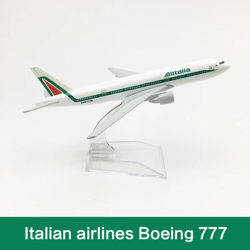 

16cm Italian Airlines Airplane Model Boeing 777 Metal Italy B777 Diecast Aviation Model Airway Aircraft Model Scale Toys 1:400