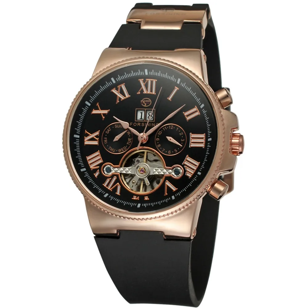 

Date Plastic Band Mechanical Watch Men Watches Automatic Business Fashion Sports Luxury Brand Relogios masculino Relojes hombre