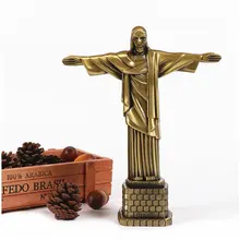 Бронзовая статуя Искупителя Христос, христианский крест, знаменитая архитектура здания, ориентир для домашнего декора-Бразилия-статуя Христос