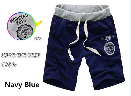 Лидер продаж для мужчин Летняя мода повседневные мужские шорты джоггеры Досуг эластичный пояс мотобрюки треники шорты для женщин - Цвет: Navy Blue