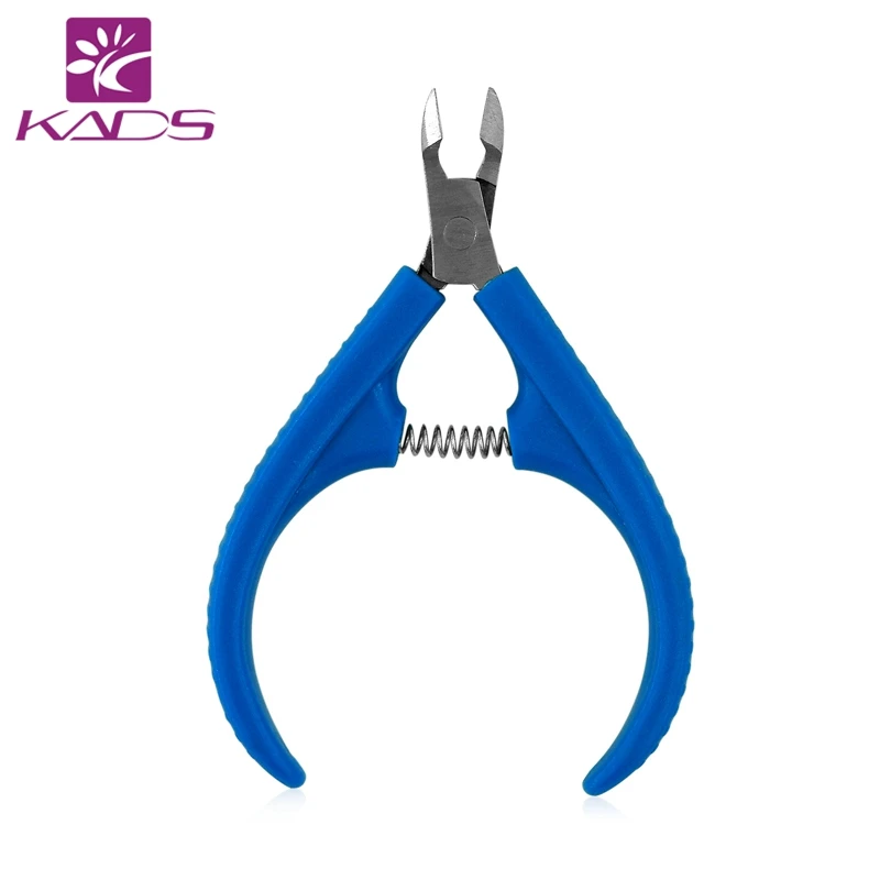 

KADS New Arrival 1pc Blue Handle Spring Scissors Stainless Steel Nail Dead Skin Cuticle Remove Scissor Manicure Tool