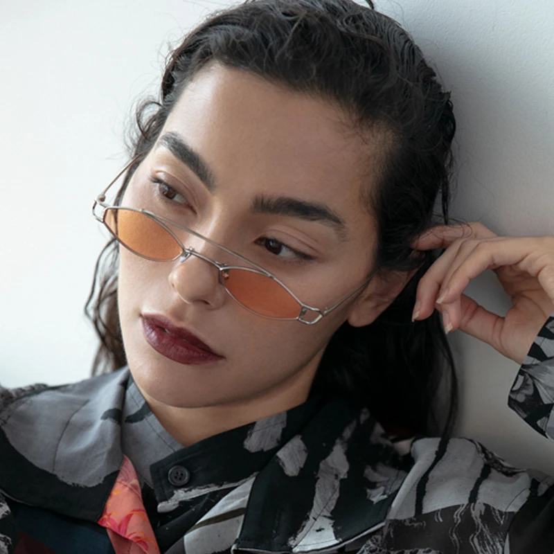 Small Sexy Cat Eye Sun Glassses Women Vintage Oval Metal Sunglasses Men Colorful Shades Eyewear UV400 Hot style Small Sexy Cat Eye Sun Glassses Women Vintage Oval Metal Sunglasses Men Colorful Shades Eyewear UV400 Hot style