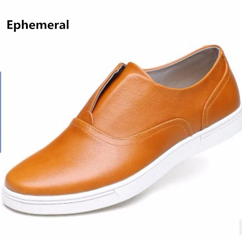 

Man's Fashion Genuine Real leather Brand New Cut-outs Plus size 46 47 48 Breathable Flats Casual Board Shoes Men Loafers Slip-On
