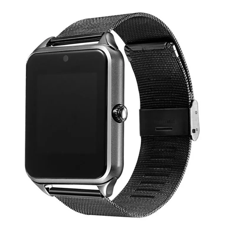 Diggro GT08 плюс металлический ремешок Смарт часы Z60 Bluetooth наручные Smartwatch поддержка Sim TF карты Android часы pk Q9 - Цвет: Black Universal