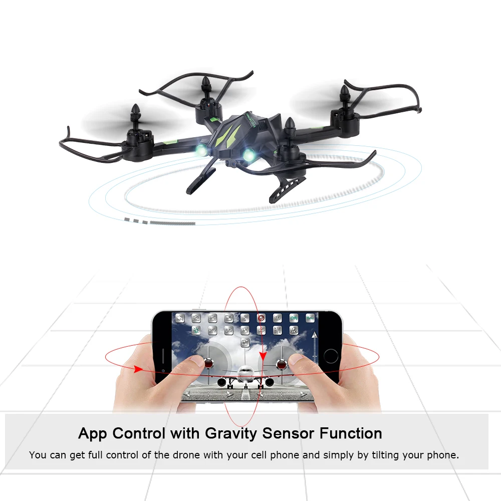 Квадрокоптер Utoghter 69308 720P HD камера Drone Wi Fi FPV вертолет 2 4G 6 осевой гироскоп режим