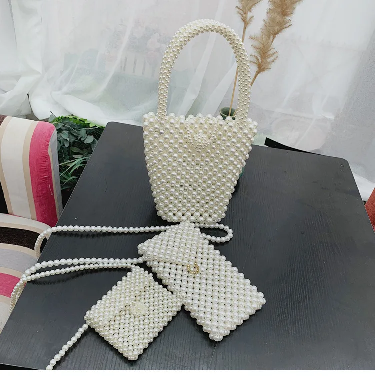 2019 новая ниша дизайн ручной работы тканая сумка Праздничная сумка невесты сумка для ужина сумка с жемчугом женская сумочка