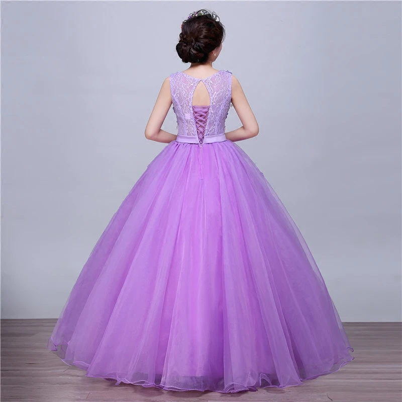 Фиолетовые пышные платья с бисером бальное платье со шнуровкой, милое 16 платье для 15 лет, торжественное платье для выпускного бала, Пышное Платье