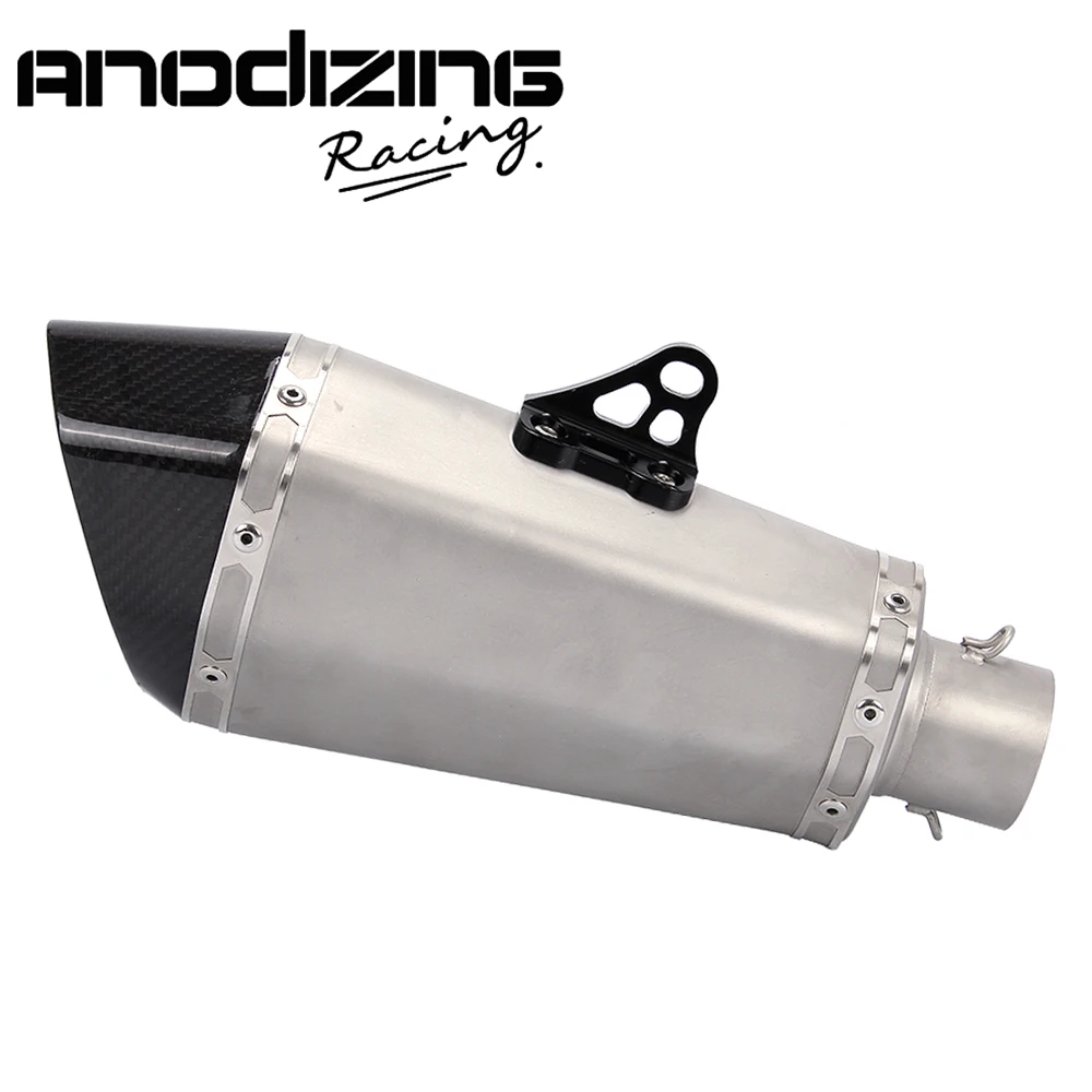 

51mm Real Carbon Fiber stainless steel Motorcycle Exhaust Pipe Motocross Muffler with DB KILLER