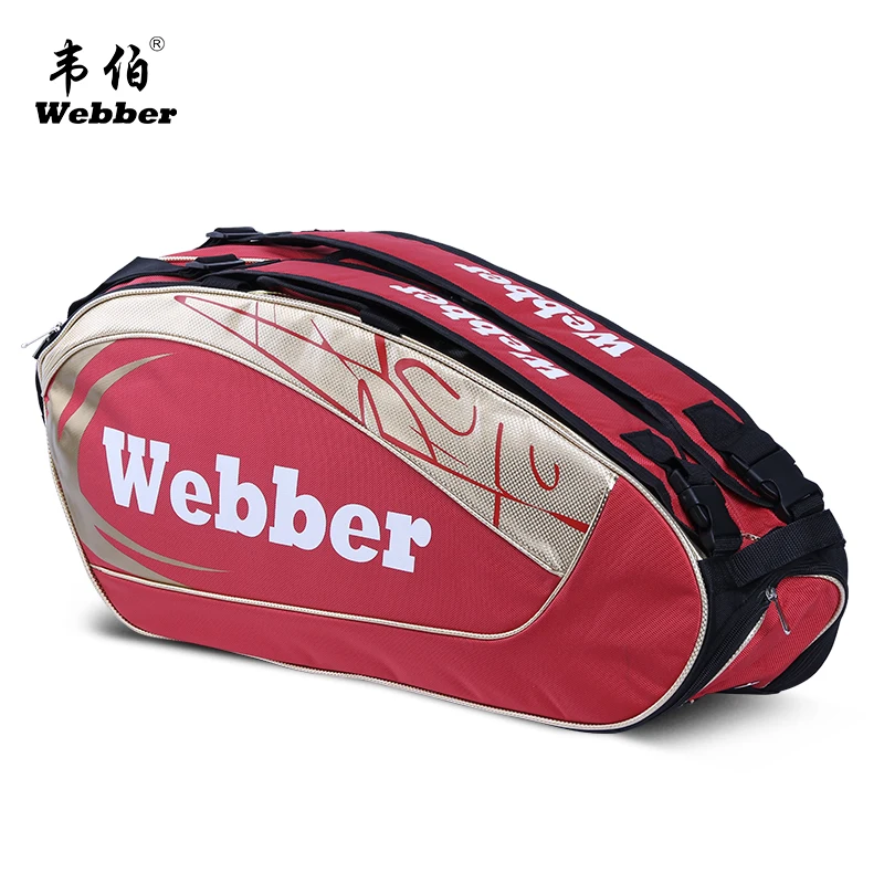 Profesional bádminton raqueta bolso hombro mochila 6 palos bolsa de raquetas