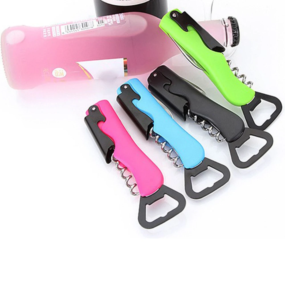 

4 in1 Stainless Steel Wine Beer Bottle Opener Corkscrew Multifunction Portable Wine Opener Kitchen Bar Tools Accessories