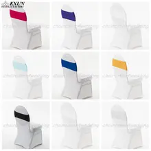 Спандексовые свадебные чехлы на стулья Декор-покрытие лайкра лента Свадьба Вечеринка стул именинника Декор ярко-синий красный черный белый розовый фиолетовый