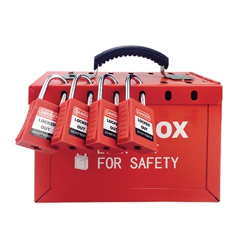 

Lockey Steel Safety Loto Lockout Tagout Portable Group Lock Box