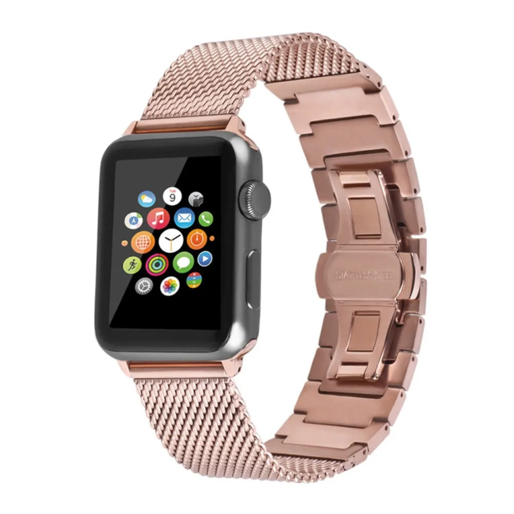 

Stainless steel strap For Apple watch band 42mm 38mm Link Bracelet metal belt watchband for Iwatch 3/2/1 clock wristband