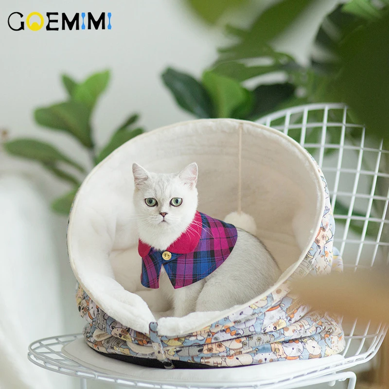 

Brand New pet bed for cats Winter Warm House for Cat Comfortable 4 Ways Use Cat Sleeping Bed Cats Lovely Cave