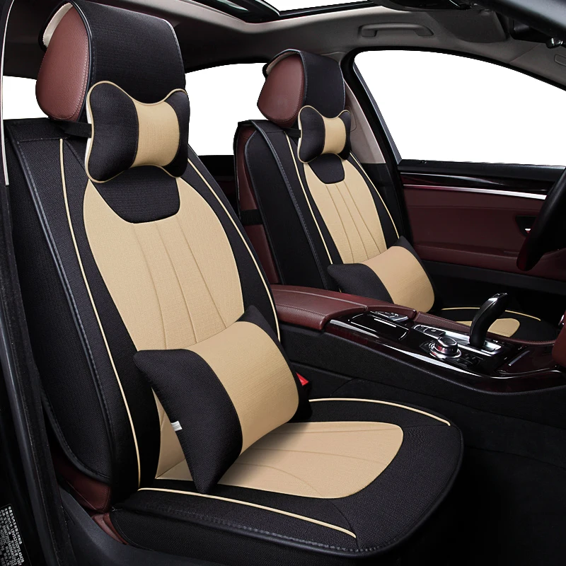 

KOKOLOLEE Flax Car Seat Covers for great wall c30 haval h3 hover h5 wingle h2 h6 h7 h8 h9 of 2010 2009 2008 2007 car seats