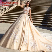 New Arrival Sexy ball gown Lace Vintage Wedding Dresses 2017 Custom made Illusion Back Romantic Robe De Mariage vestido de noiva