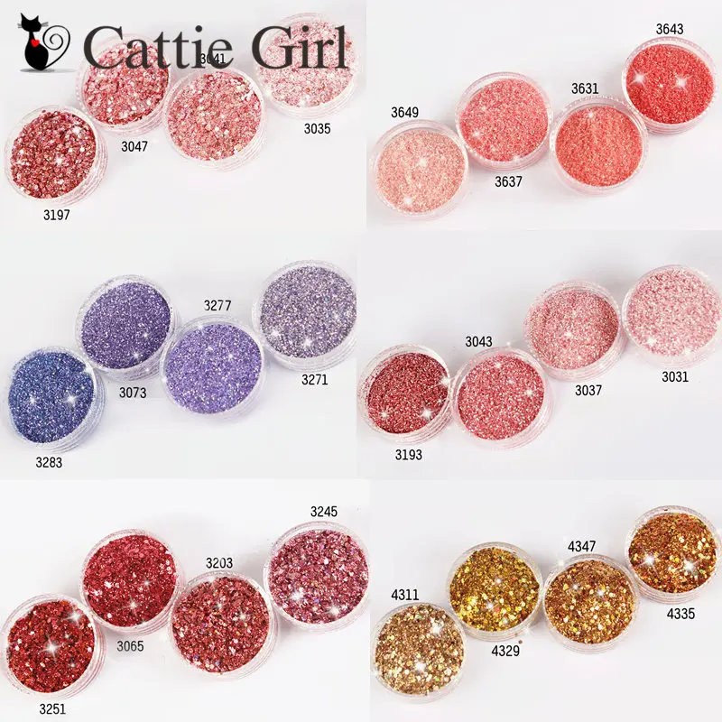 

1set Holographic Purple Nail Glitter Golden Rose Nails Powder Sequins Mixed Champagne Nail Sparkles Laser Nail Art Decorations