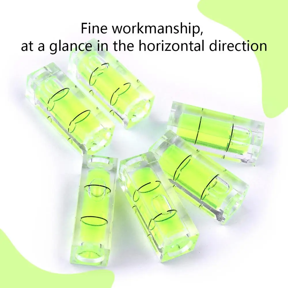 

6/10Pcs Stick-on Disc Green Bubble Level Measuring Instruments Mini Circle Spirit Level Bubble Tool 29*10*10mm