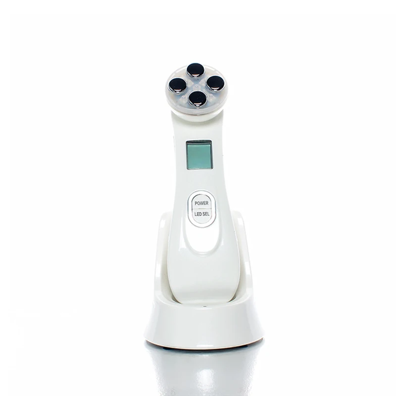  5 Color LED Photon Electroporation RF Face Beauty Massage Radio Frequency Face Lift Skin Rejuvenati