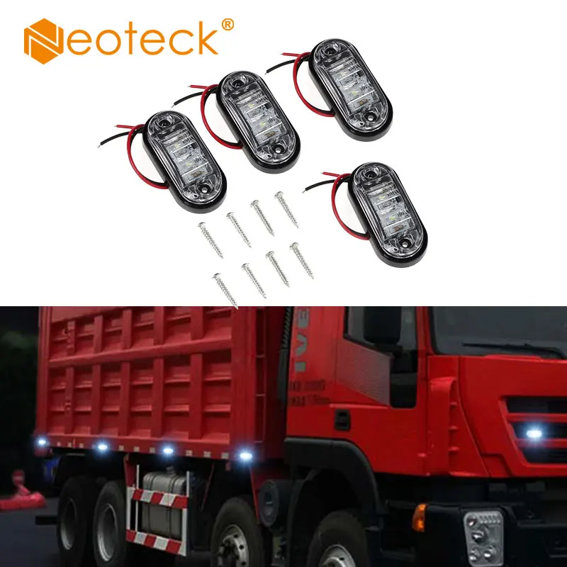 Neoteck 4 шт. светодиодный передний Боковой габаритный фонарь индикаторная лампа 12 В