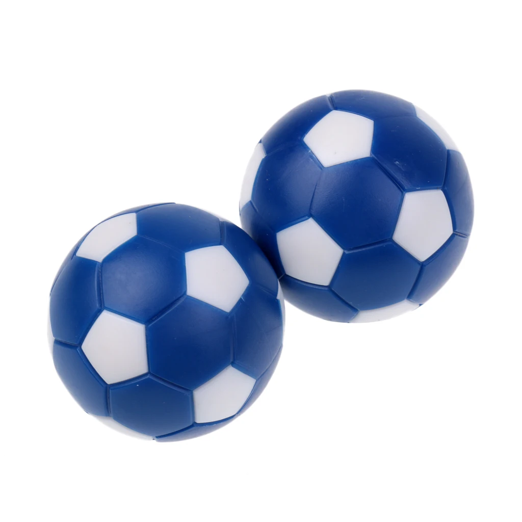 6 Pieces 36mm Blue & White Foosball Balls Table Replacement Foosballs Tabletop Soccer Balls with Engraved Soccer Ball Design