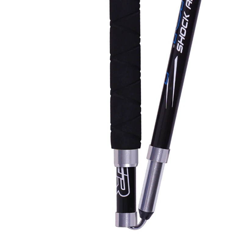  2 Pcs/Pair Portable Collapsible Carbon Fiber Trekking Poles Quick Lock Compact Folding Walking Stic