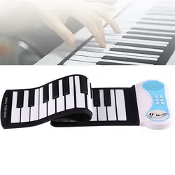 Профессиональный 37 клавиш Гибкая рука Roll Up Piano Мягкие силиконовые Портативный электронная клавиатура Органы Музыка для детей студентов