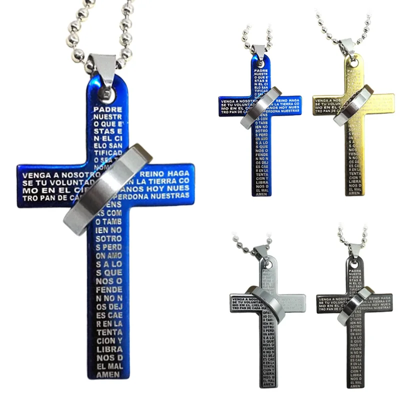 Ожерелье с подвеской из нержавеющей стали для мужчин и мальчиков CX17|chain necklace|cross