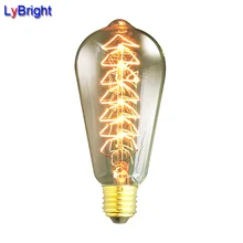 ST64 Рождество дерево E27 40 Вт AC 110/220 В накаливания Винтаж Эдисон лампочка Глобусы Ретро лампа для гостиная Спальня партии