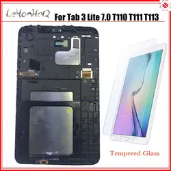 Для Samsung Galaxy Tab 3 Lite 7,0 T110 T111 T113 T116 T114 Сенсорная панель дигитайзер сборка ЖК-дисплей с рамкой