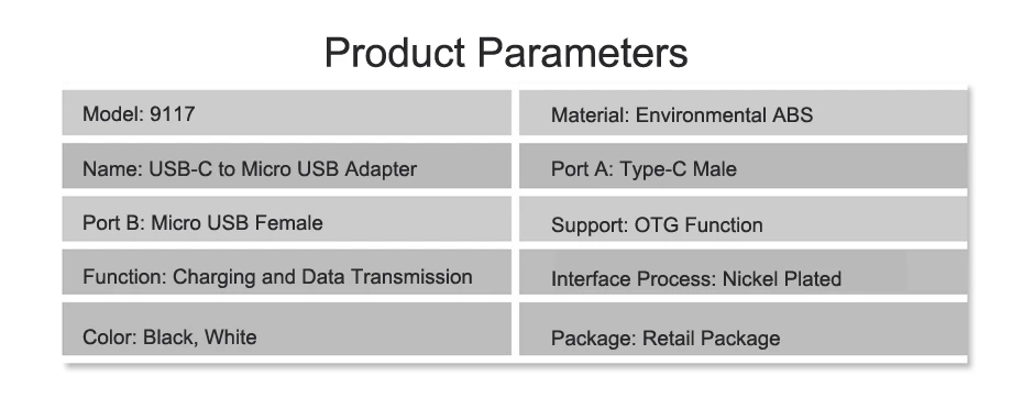 Type C to Micro USB Connector Adapter Type C Micro USB Converter 13