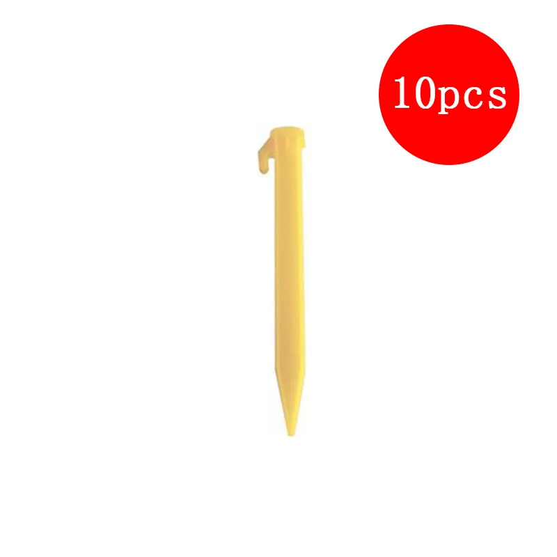 

New 10 Pcs Outdoor Travel Camping Tents Stakes Pegs Pins Trip Plastic ABS Heavy Duty Tent Nails Fixing Tent Mat Stake Nails