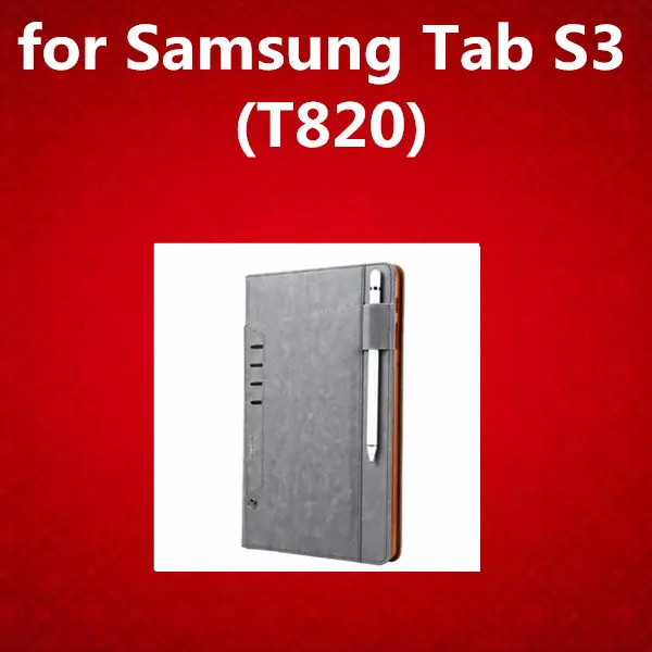 Чехол для планшета для samsung Galaxy Tab A2 T590 из искусственной кожи, чехол для samsung Tab A 8,0 T385/10,1 T580/S3 T820/S4 T830, чехол-книжка - Цвет: Tab S3 T820 gray