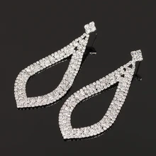 YFJEWE Модные женские свадебные ювелирные изделия Австрийские длинные с кристаллами кристалл капли большие серьги для невесты для женщин большие серьги висюльки E352