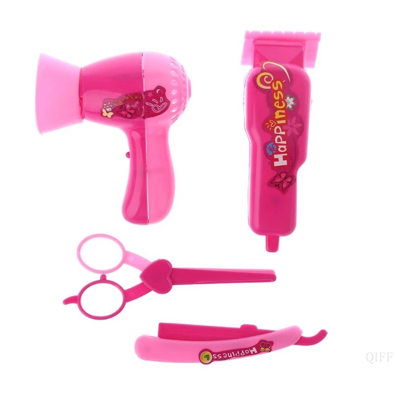 

New Doll Hair Cut Accessories Girls Gifts Razor Eyebrow Barber Tools Salon Kids Game Hair Dryer Scissors Shaver Scraper Plastic