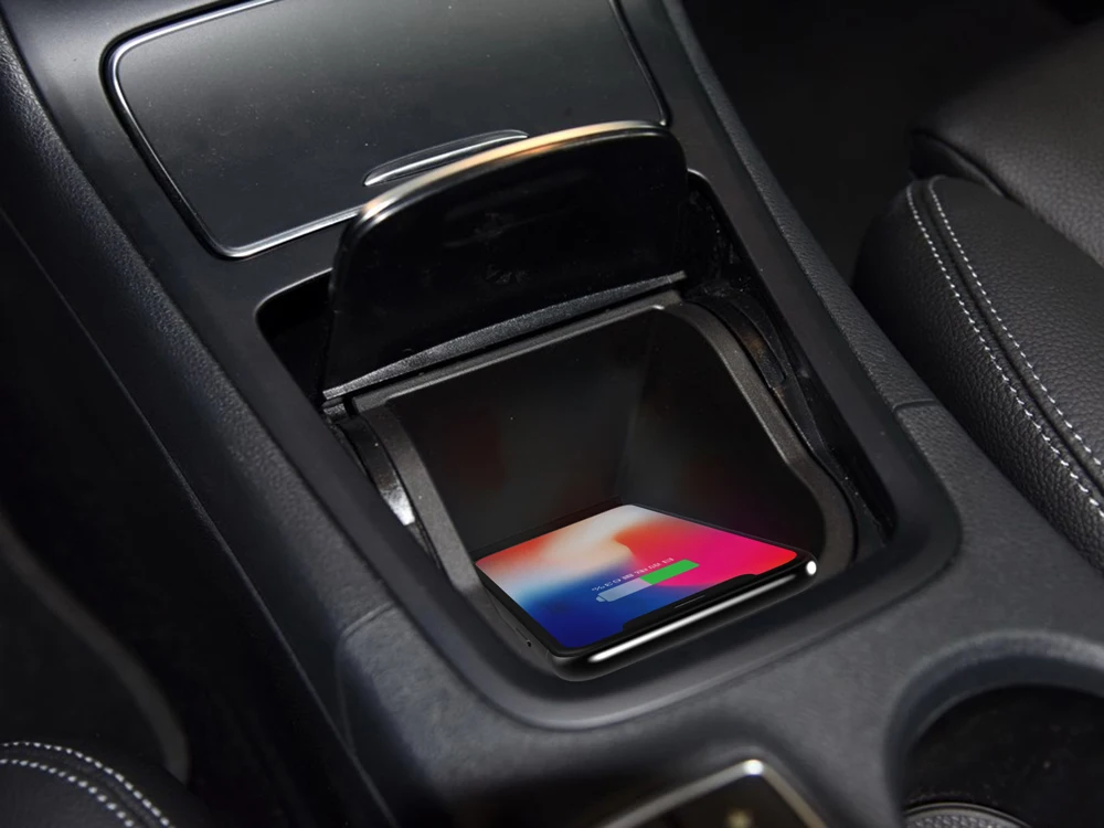 Qi автомобильное беспроводное зарядное устройство для iPhone Xs Max Xr X samsung S10 S9 для Benz GLA/A серии интеллектуальный инфракрасный Быстрый держатель телефона