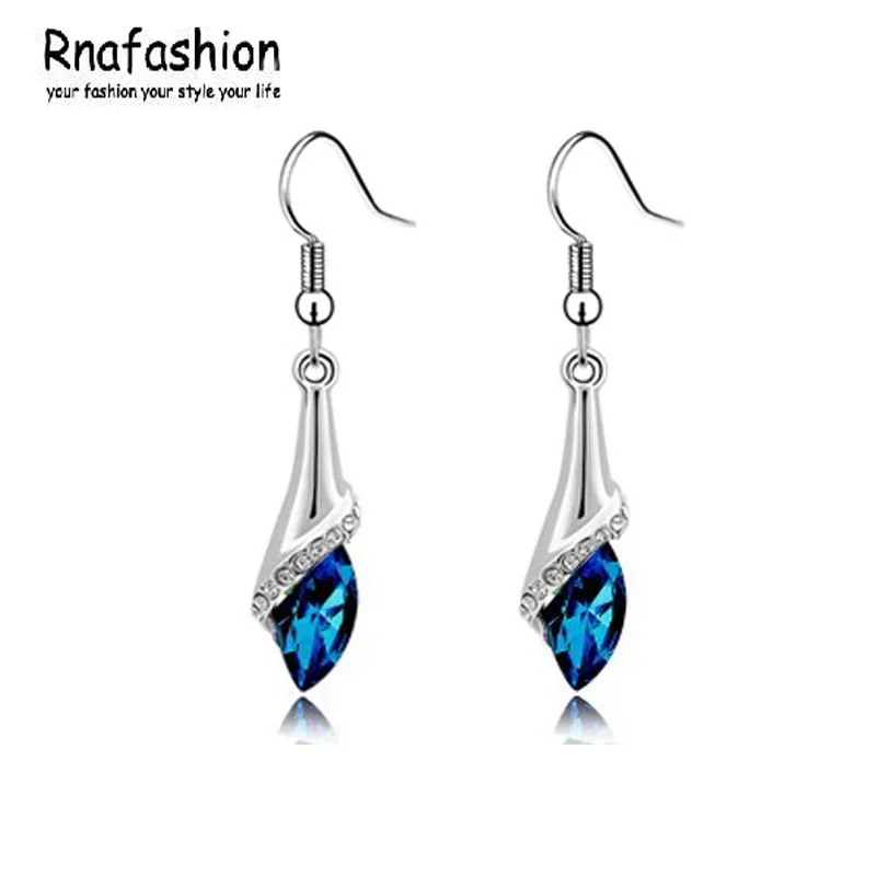 

2014 Hot! Fashion jewelry Latest design earrings Austrian crystal earrings female wedding horse eye earrings 112
