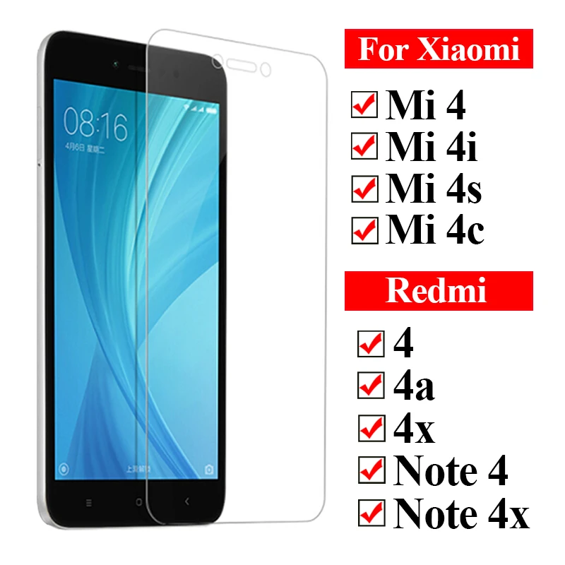 Защитное стекло для xiaomi xiomi 4x 4a x4 a4 4 a x redmi4x redmi4a redmi note4x note4 4i 4c 4S закаленное защитное