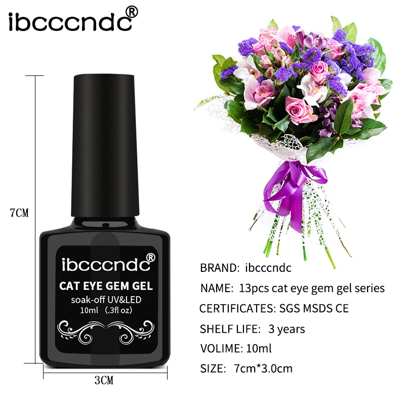 10ml 3D Cat Eye Gem Nail Polish Magnetic Gel Soak Off Nail Gel Polish Semi Vernis Permanant Gel Varnish Lacuqer Gellak Base Top