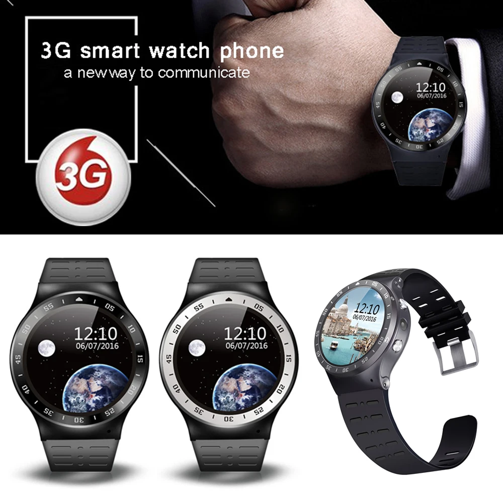 

3G Smart Watch , Bluetooth Wristwatch , Support WiFi GPS 5.0MP Camera SIM Card Heart Rate Monitor Pedometer , Smartwatch
