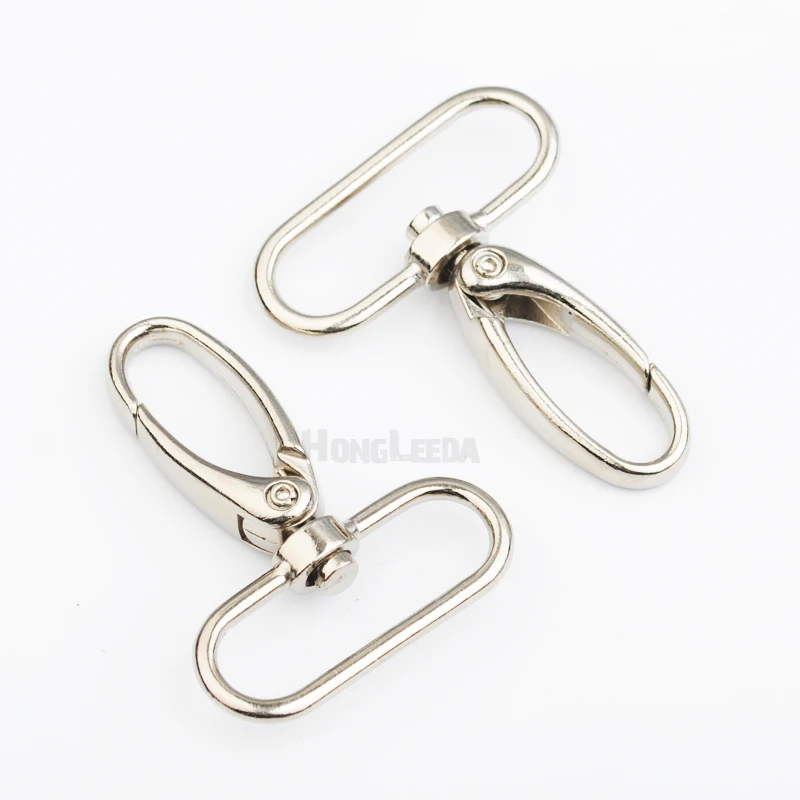 30 개/몫 32mm 1.25 인치 실버 니켈, 골동품 황동 합금 회전 걸쇠 스냅 키 후크 DIY 키 체인 링 클립 버클 HK-012